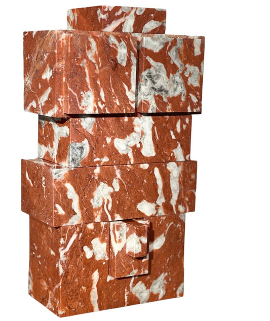 NU in red Languedoc Marble by Didier Guillon