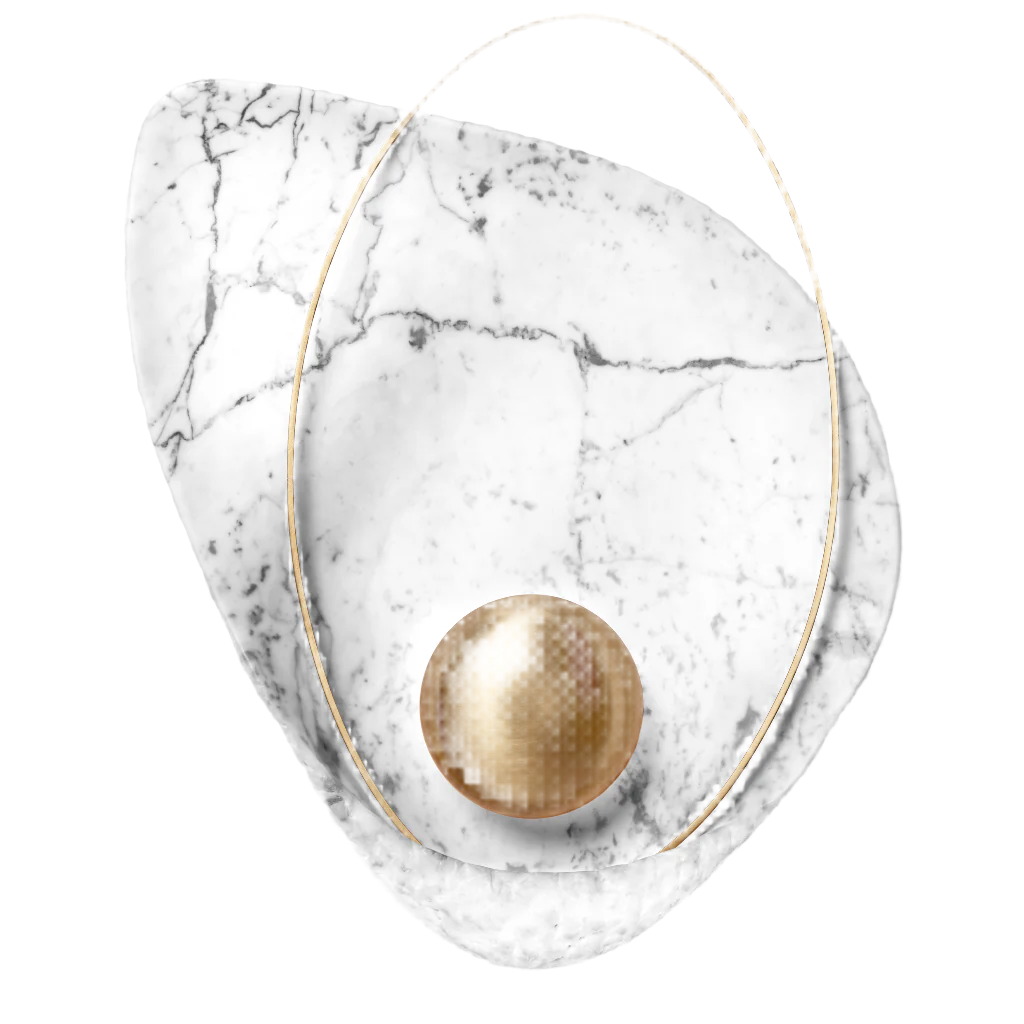 magnificent Brass or Copper hand-carved marble wall light White Carrara marble marble